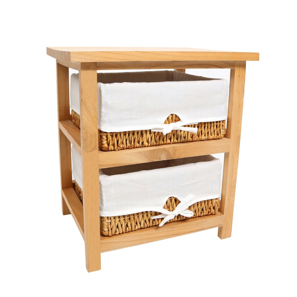 image 1 of Honey 2 Maize Baskets Storage Unit Cream