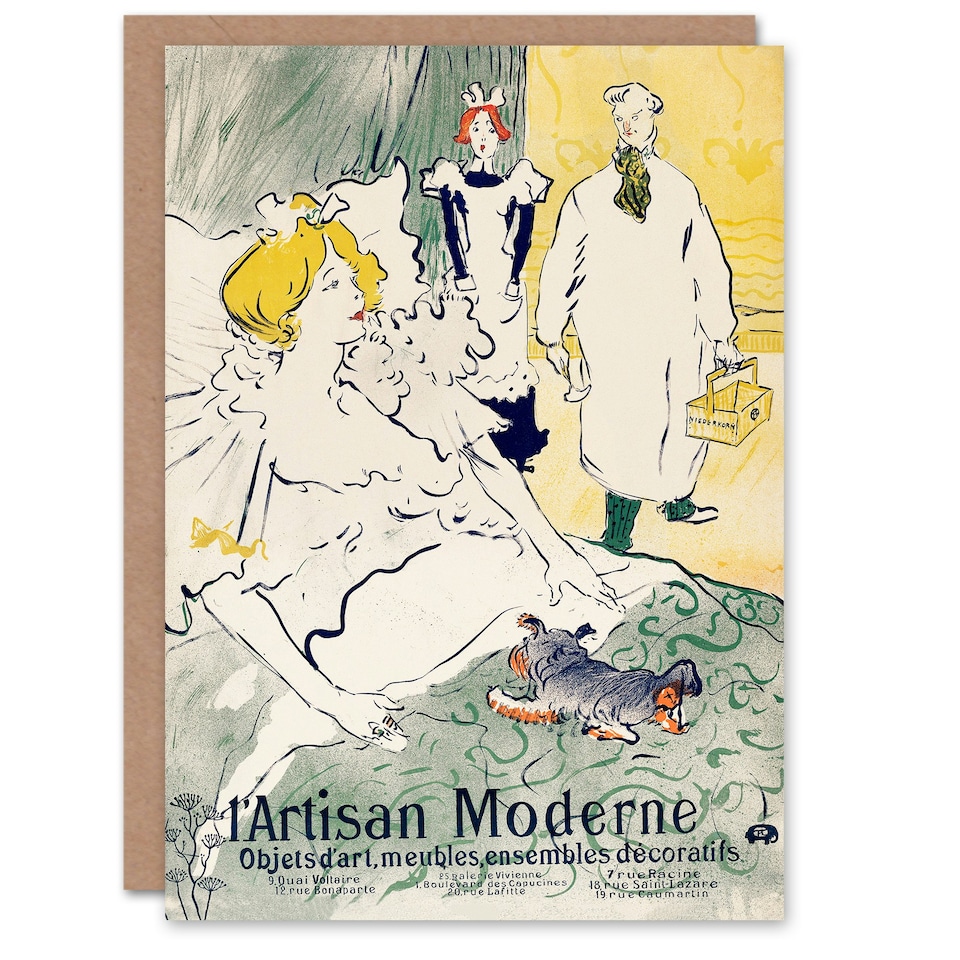 image 1 of Toulouse Lautrec Art Card Artisan Moderne Doctors Visit