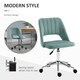 image 4 of Vinsetto Mid-Back Swivel Home Office Chair Scallop Computer Desk Chair Green