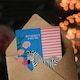 image 3 of Colourful Modern Bright Stripes Flowers Zebra Nan Birthday Card