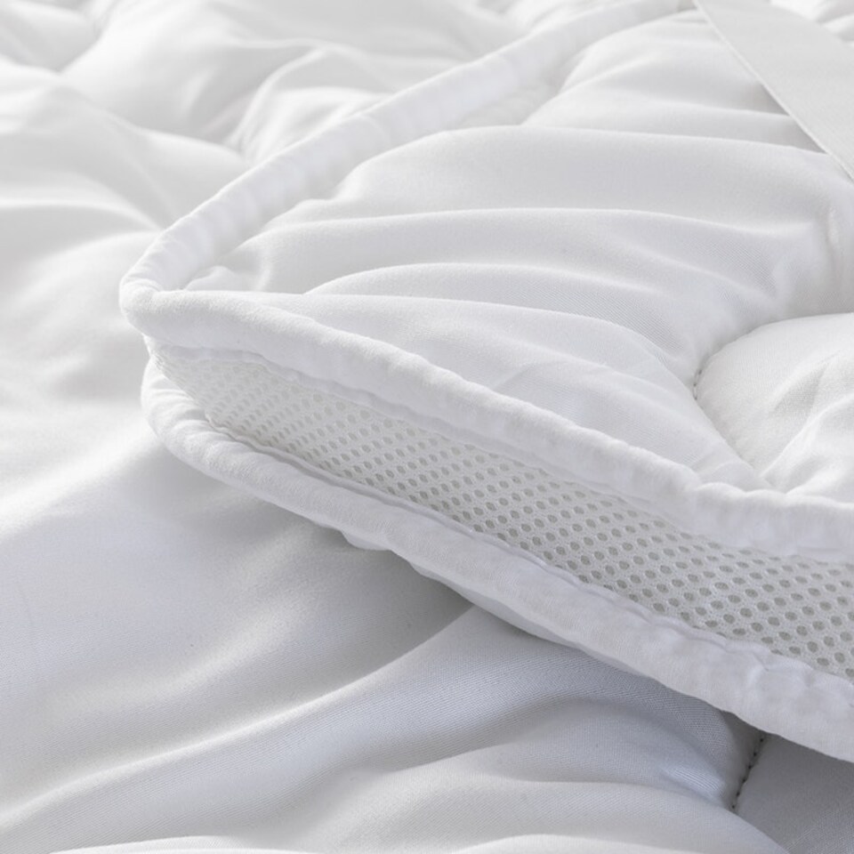 image 1 of Dual Layer 3cm Mattress Topper Air Flow Hypo Allergenic Soft Touch Bedding White | Small Single