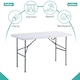 image 4 of 2x 4ft Catering Camping Heavy Duty Folding Trestle Table Picnic BBQ Party