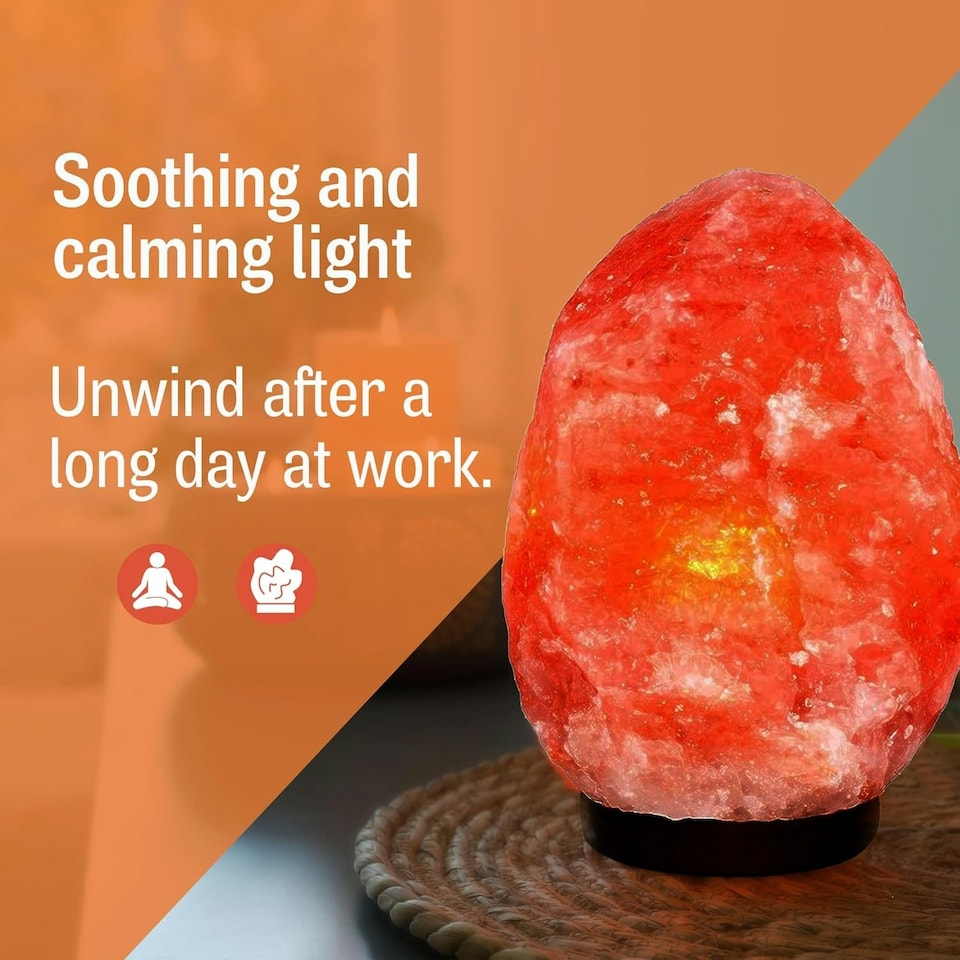 image 1 of Straame Authentic Himalayan Crystal Salt Lamp (1-2 kg)