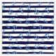 image 1 of Blue anchors on navy striped background (Picture Frame) White | S