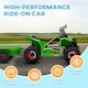 image 5 of HOMCOM Electric Quad Bike, 6V Kids Ride-On ATV with Back Trailer - Green