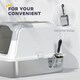 image 7 of PawHut Stainless Steel Litter Box, Enclosed Metal Litter Tray with Scoop White | One Size