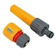 image 1 of Hozelock Twist Spray Nozzle Garden Hose Pipe Water Gun & Aqua Stop Fitting