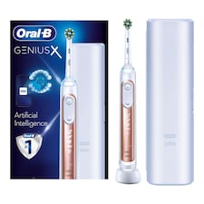 Oral-B Genius X Smart Rechargeable Toothbrush with Travel Case, Rose Gold
