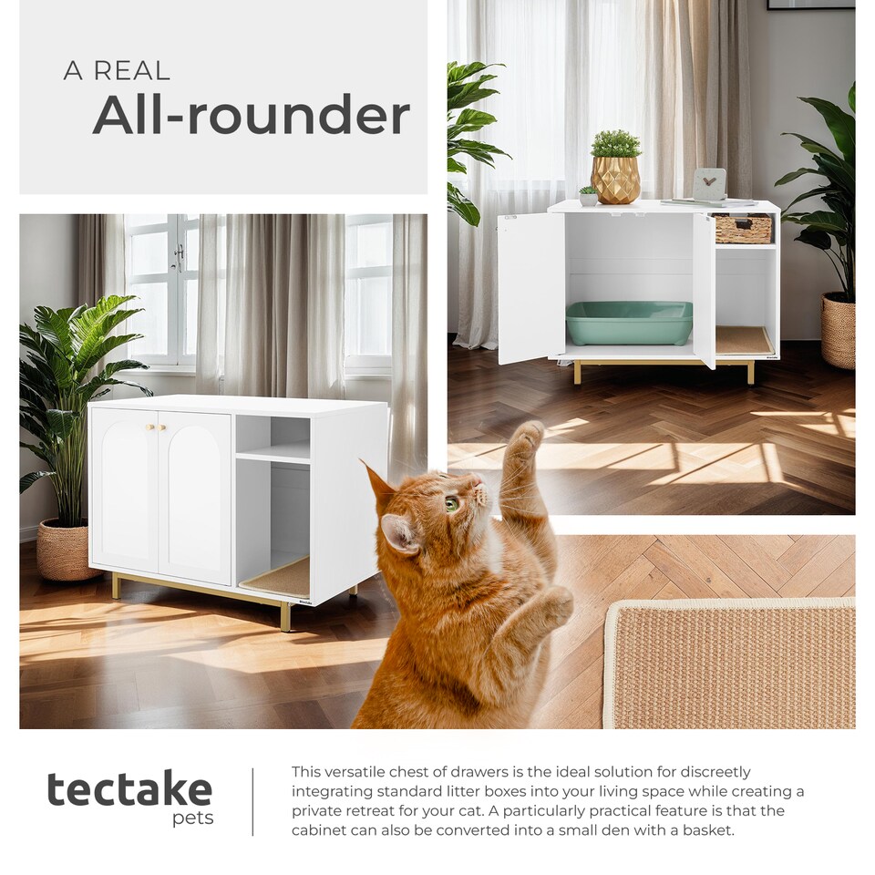 image 1 of Cat Litter Cupboard Kalea - side entrance, scratching mat, large doors, storage