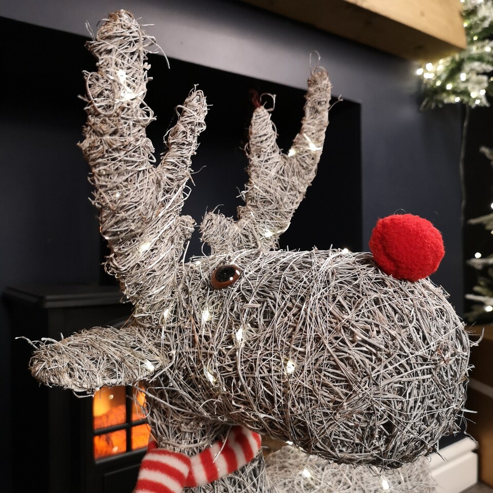 image 1 of 17cm Battery Operated Frosty All Aboard Snow Swirling Christmas Lantern