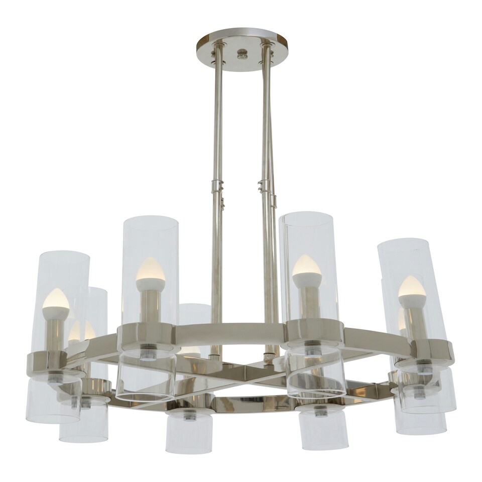 image 1 of Interiors by Premier 8-Light Nickel Finish Ceilingt Light Silver