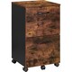 image 1 of Rolling File Cabinet with 2 Drawers for A4 and Letter Documents, Mobile Office Storage Unit