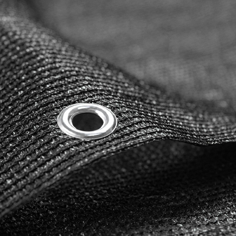 image 1 of True Products Black Privacy & Balcony Screening Net Heavy Duty 180gsm with Eyelets 1.83m x 4m