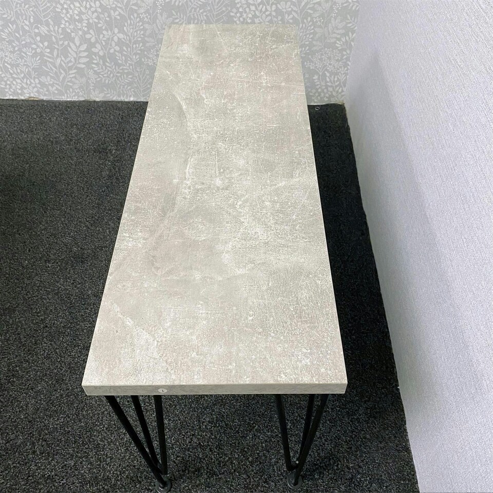 image 1 of Modern Grey Bench with Hairpin Legs  Stylish & Sturdy Seating for Home & Dining Grey