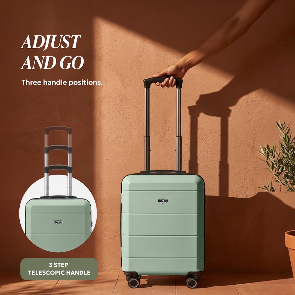 image 1 of Lugg Jetset Lightweight ABS Hard Shell Cabin Suitcase with 4 Spinner Wheels (45x33x20 cm)
