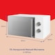 image 9 of Russell Hobbs RHMM715 Manual Microwave 17 Litre 700W Honeycomb Pattern White