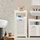 image 4 of SoBuy Bathroom Cabinet with Laundry Basket, White, 16.5x35.4x11.8 in, 12.8 kg - BZR67-W