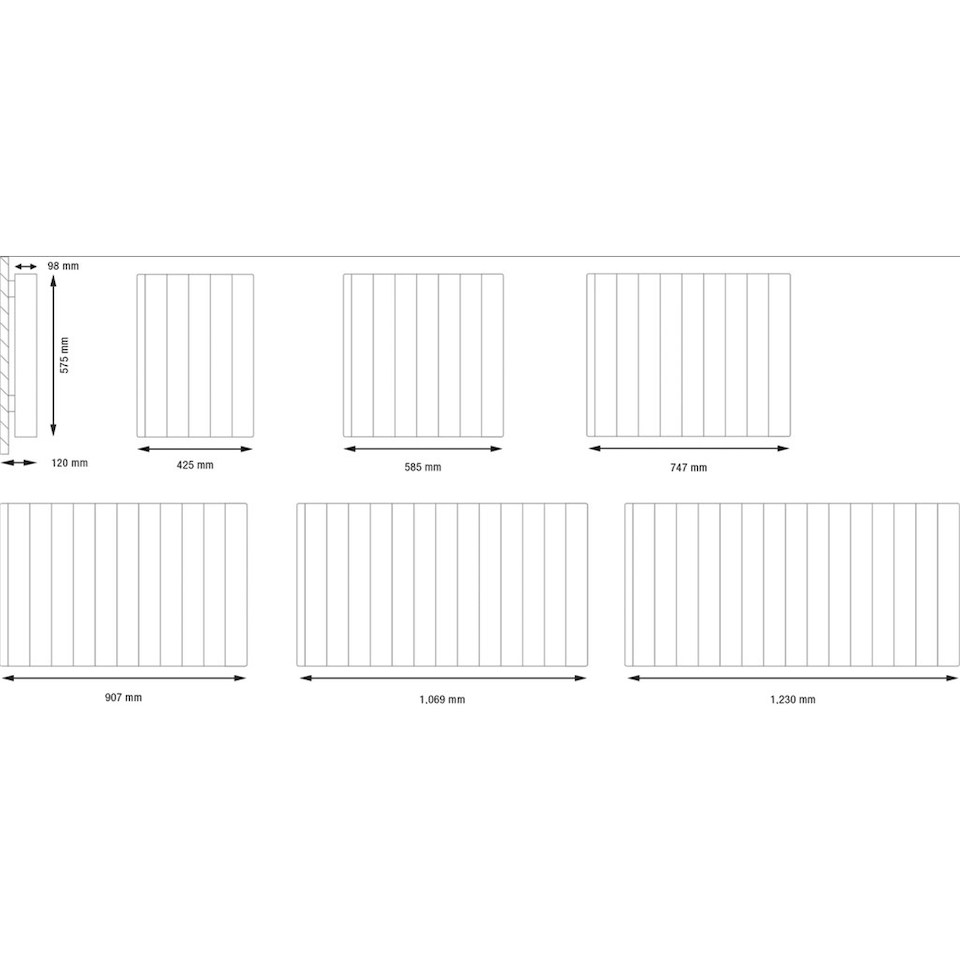 image 1 of 1069mm (W) x 575mm (H) - White Wi-Fi Electric Oil Filled Radiator (Alicante +) - 1320 Watts - Depth 98mm - Heats Up To 13.5m²