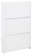 image 1 of Narrow High Gloss 3 Tier Shoe Cabinet | White | White