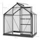 image 5 of Outsunny 6x4ft Walk-In Polycarbonate Greenhouse Plant Grow Galvanized