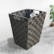 image 2 of Grey Nylon Plastic Waste Paper Bin – Strong Square Storage Basket Wastebasket for Home, Office & Hotels – Versatile Rubbish & Garbage Bin