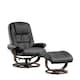 image 3 of Burdell Swivel Recliner with Massage and Heat Black