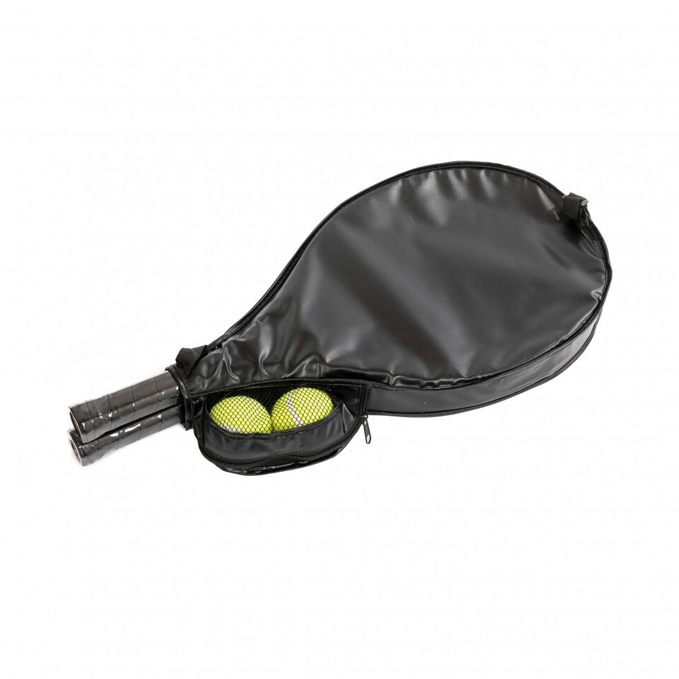 image 1 of Oypla 2 Player Junior Tennis Set with 23" Aluminium Rackets, Balls & Carry Bag