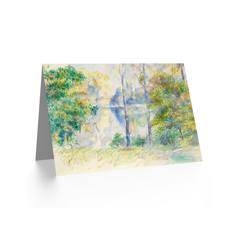 image 1 of Renoir Painting View Of A Park Card