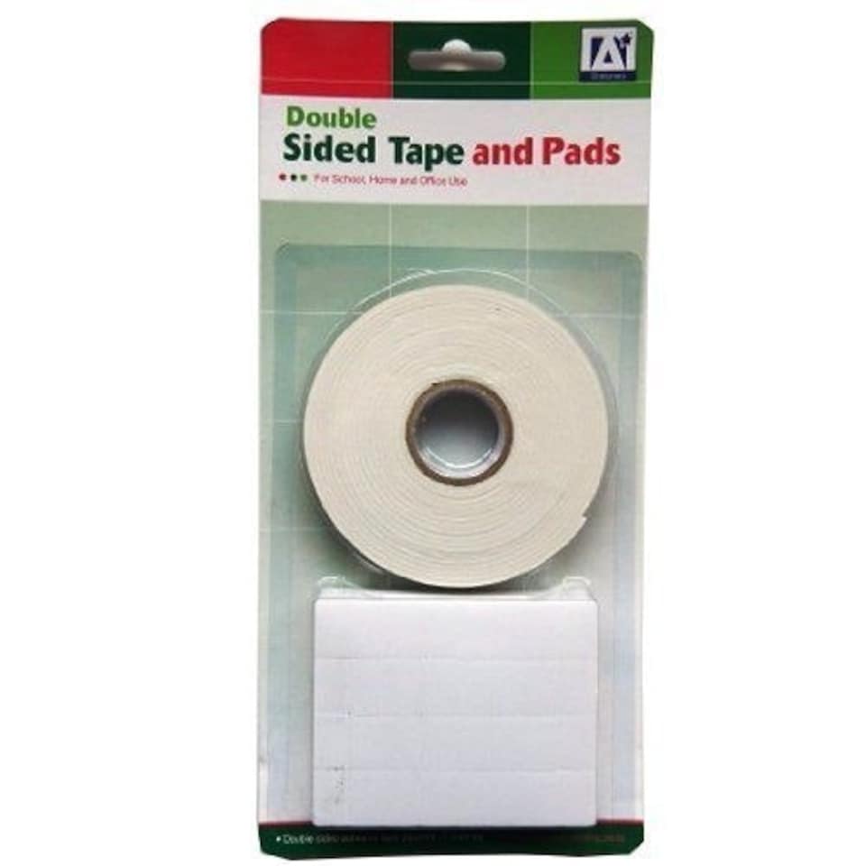 image 1 of 1 X 4 Metre Roll of Double Sided Sticky Tape & 320 Double Sided Sticky Pads