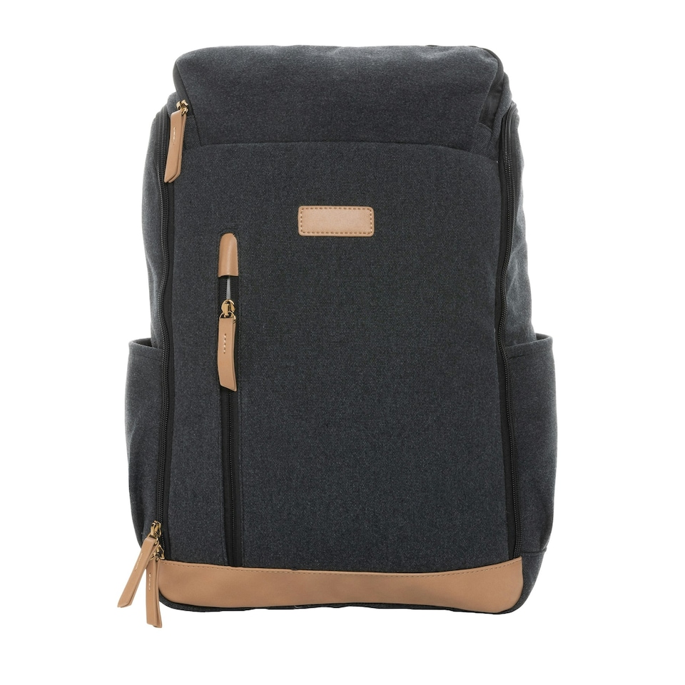 image 1 of XD Collection Impact Aware Recycled Canvas Laptop Backpack - Black - One Size Black
