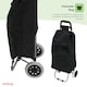 image 10 of 2 Wheel Folding Shopping Trolley Bag Cart Market Laundry | Black