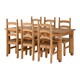 image 2 of Corona 6 feet Dining Set - Distressed Waxed Pine | Brown | 7