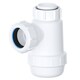 image 1 of SPARES2GO Waste Bottle Trap 38mm Shallow Bathroom Kitchen Sink Basin Bidet Urinal Seal (32mm 1.25")