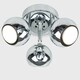 image 2 of ValueLights Retro Silver Chrome 3 Way Round Plate Adjustable Eyeball Ceiling Spotlight
