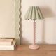 image 2 of ValueLights Bobbins Rose Table Lamp Sage Green Scallop Taper Shade