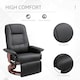 image 5 of HOMCOM Ergonomic Office Recliner Sofa Chair PU Leather Armchair Lounger Black