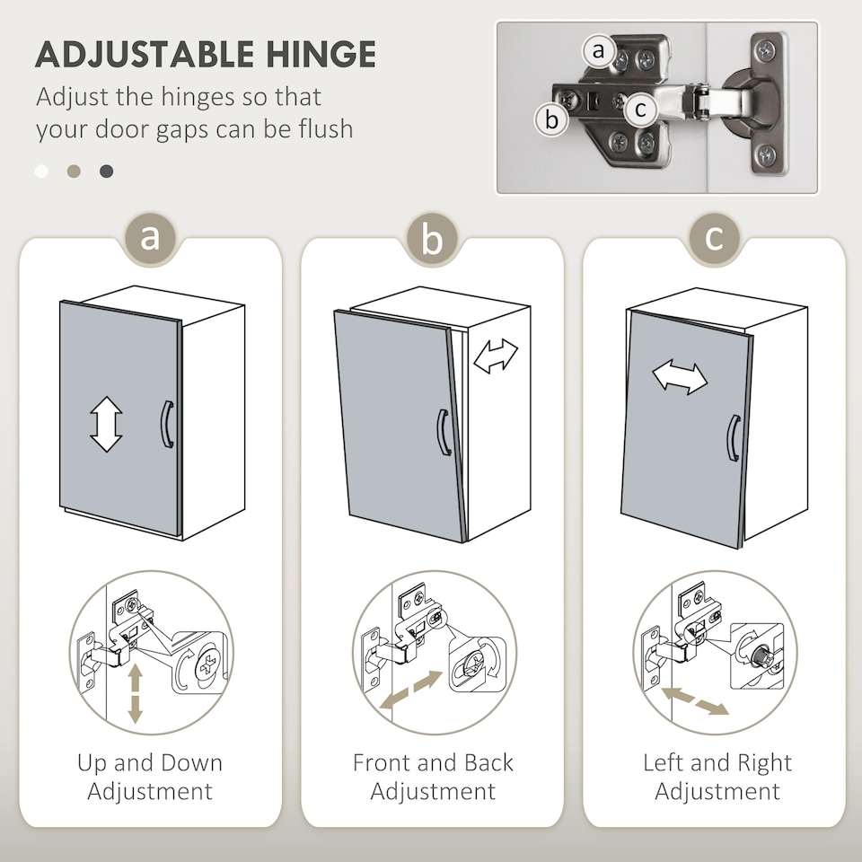 image 1 of HOMCOM Under Sink Bathroom Cabinet, Modern Under Sink Cabinet with Adjustable Shelf for Basin with or without Pedestal, 60 x 34 x 70cm, High Gloss White | White | High gloss
