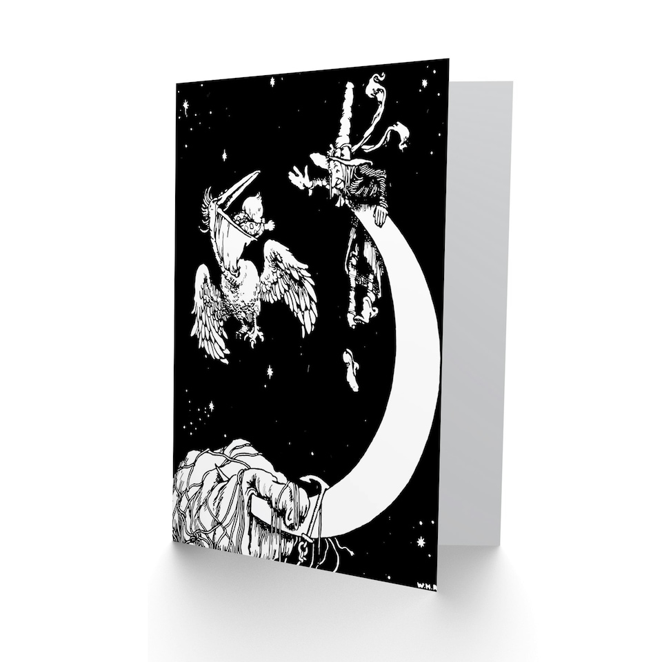 image 1 of Lubin Moon Heath Robinson Pelican Baby New Baby Card