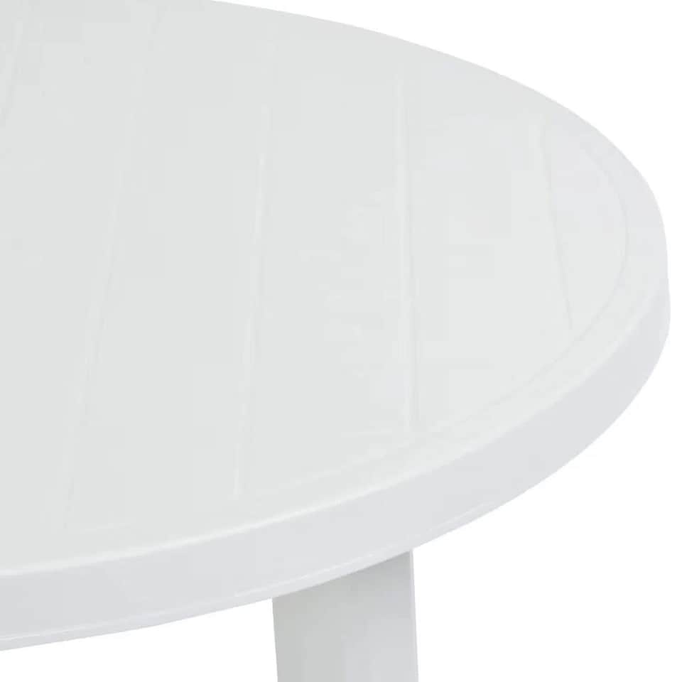 image 1 of 90cm Round Outdoor Bistro Drinks Table Plastic Garden Patio Dining Furniture