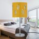 image 7 of First Choice Lighting Set of 2 Chrome Touch Operated Table Lamps with Ochre Mustard Fern Shades Chrome | Yellow