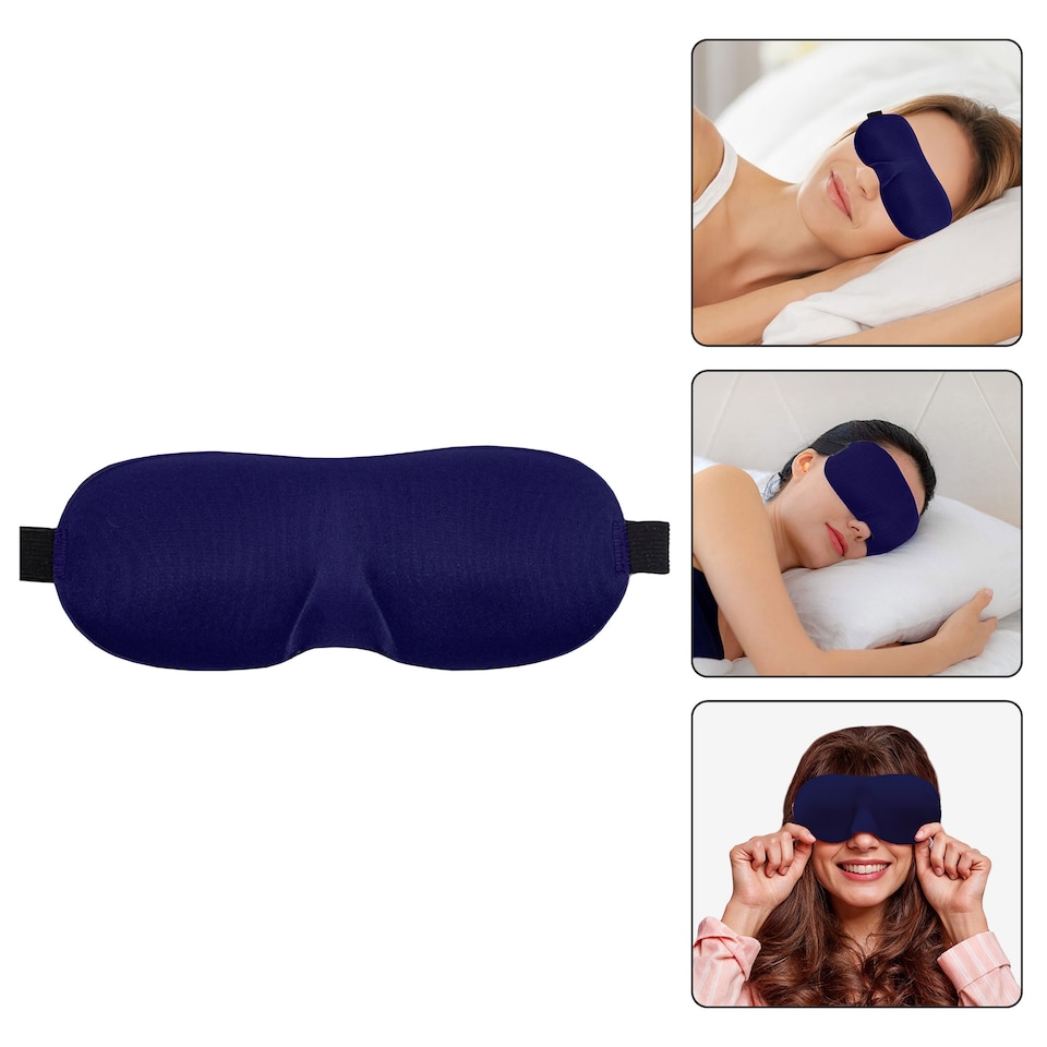 image 1 of 3D Sleep Eye Mask with Adjustable Strap Luxury Blindfold Sleep Mask
