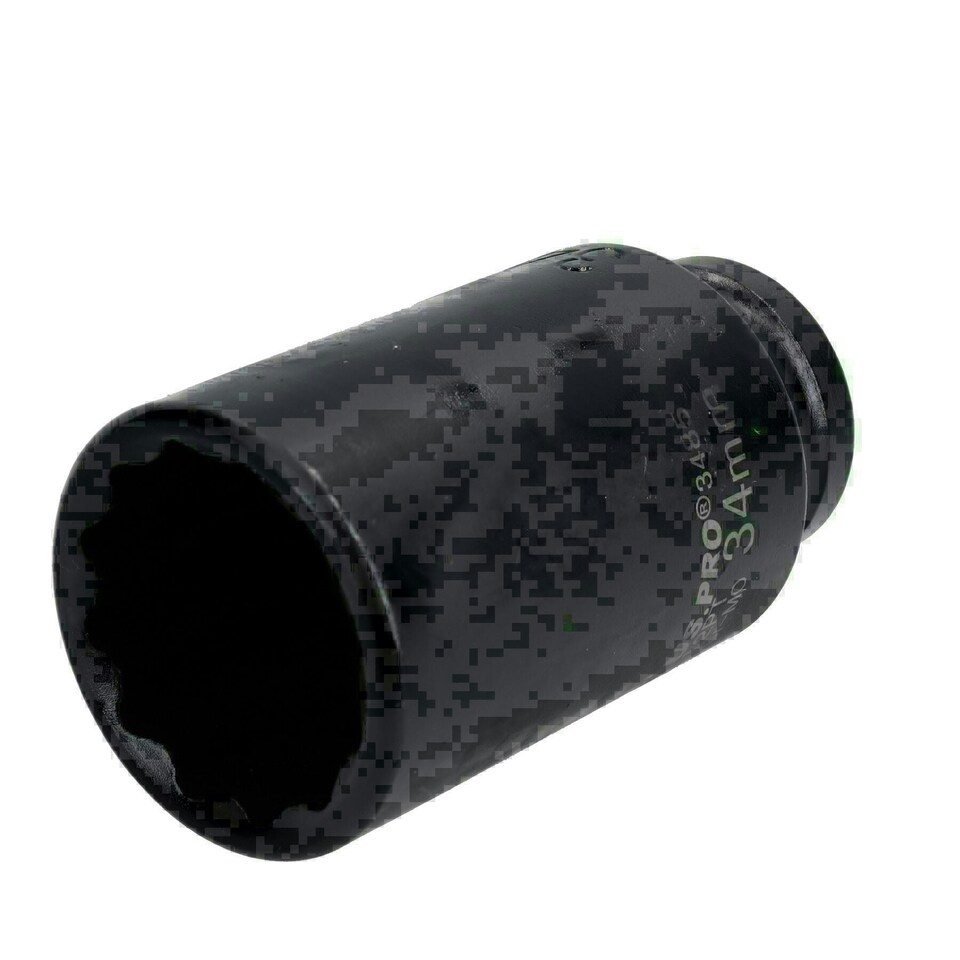 image 1 of 34mm Metric 1/2" Drive Deep Rear Hub Axle Nut Socket 12 Sided Bi-Hex