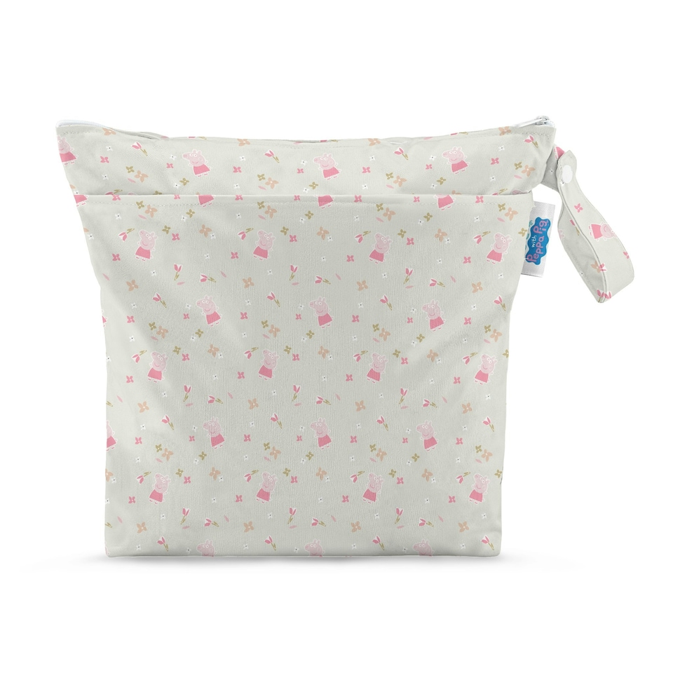 image 1 of Peppa Pig Grab & Go Nappy Wet Bag - Peppa Floral