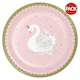 image 2 of Creative Party Paper Swan Princess Dinner Plate (Pack of 8) - Pink/Gold/White - One Size
