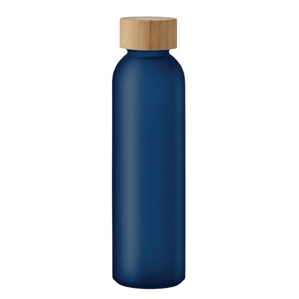 image 1 of MidOcean Abe Frosted Bamboo 500ml Bottle - Transparent Blue - One Size Blue | One Size