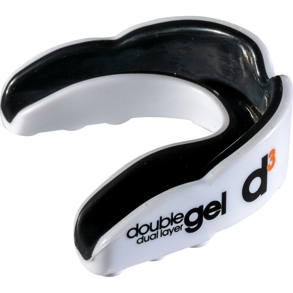 D3 Tape Unisex Adult Gel Contrast Mouthguard - White/Black - One Size