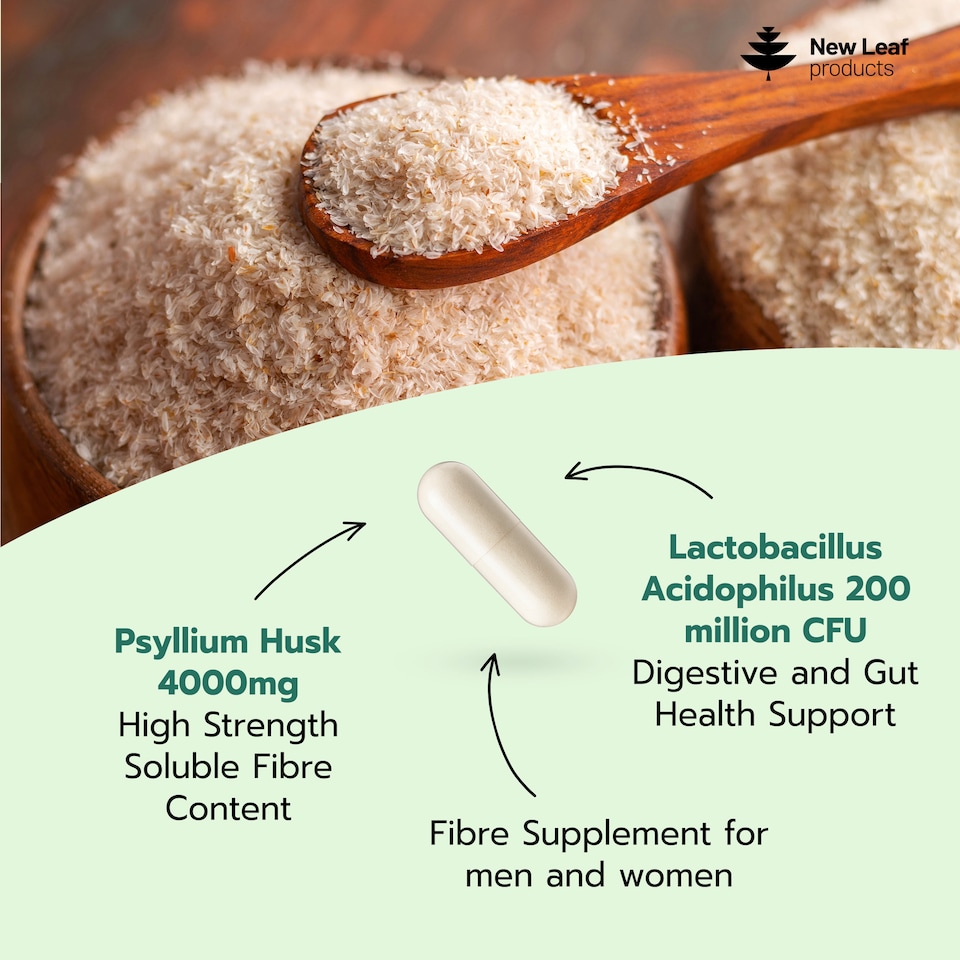 image 1 of Fibre Supplement 4000mg Psyllium Husk & Acidophilus