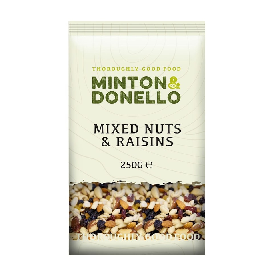 image 1 of Minton & Donello Mixed Nuts and Raisins 6 x 250g