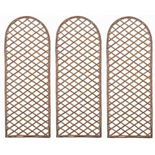 Willow Garden Trellis With Curved Top (120cm x 45cm) - Pack of 3