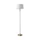 image 1 of ValueLights Memphis Twist Silver Floor Lamp White Taper Shade